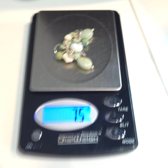 Sterling Silver Various Green Stone Earrings A472 - Picture 5 of 5